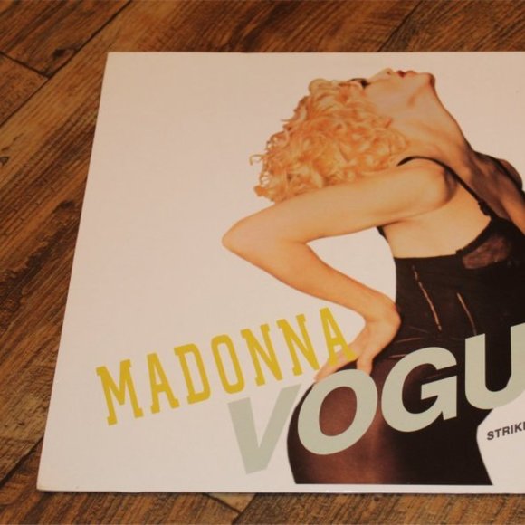 RARE Madonna Vogue 12" Record Maxi Single Vinyl w/ Rare Banned Poster - Picture 7 of 10